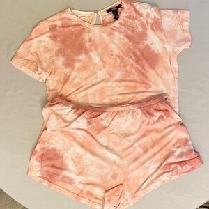 FOREVER 21 Soft Stretch Romper Blush Pink Sz Small